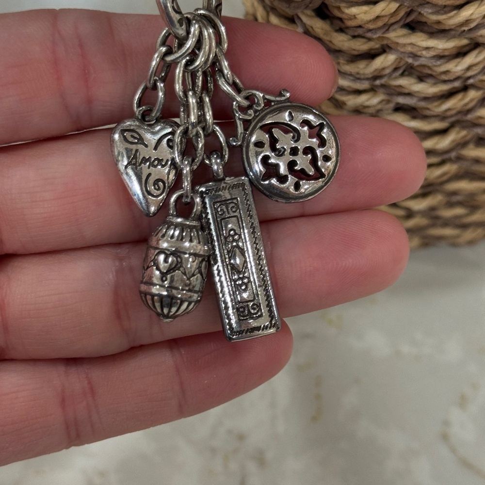 Brighton women's rattan & brown leather shoulder purse - near perfect condition - Picture 3 of 12